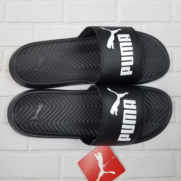 PUMA POPCAT black and white slides - Picture 4 of 8